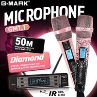 Luxury Diamond Wireless Mic for Performers Studio-Quality Sound G-MARK GM1.1 Stage System Featuring Frequency Adjustable