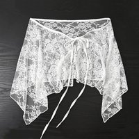 Y2K Lace Up Short Skirt Irregular Layered Design Wrap Apron Skirts Women Hem Extender Belt Korean Female Streetwear Commuting