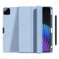 Étui pour Xiaomi Pad 7 avec support pour stylet, étui pliable en cuir PU souple avec support arrière pour Xiaomi Pad 7, étui pour Xiaomi Pad 8 Pro 11,2 pouces
