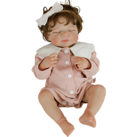 18inch Reborn Baby Doll Girl Sleeping Baby Doll Handmade Newborn Bebe Toy 3D Skin Full Vinyl Body Doll with 2 Style Outfits