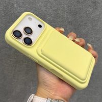 Magnetic Liquid Silicone Case For iPhone Air 16 17 15 14 13 12 11 Pro Max with Magsafe Card Bag Wallet Case for iPhone 17 16 15