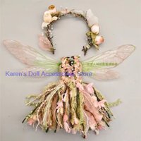 3pcs Flower Fairy style skirt, branch wreath, wings for Blythe(Fit for Lulu,ymy24,Ob22,24,26,zone, Jenny)