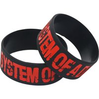 1PC SYSTEM OF A DOWN Bands 1inch Wide Size Silicone Wristbands Black Rubber Music Fans Rubber Bracelets &Bangles Gifts SH101