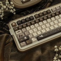 Retro British Style PBT Keycaps,137 Keys Custom Doubleshot Cherry Profile Dye-Sublimation Keyboard Caps For Mechanical Keyboards