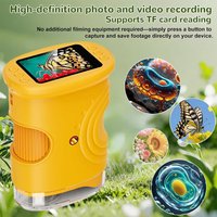 1000X Handheld Microscope for Kids 2.0" IPS Screen Rechargeable Pocket Digital Microscope Portable Science Toy for Children