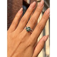 925 Sterling Silver Exquisite Lucky Plants Ring For Women Party Engagement Anniversary Daily Wear High Quality Fine Jewelry