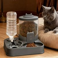 Automatic Pet Food Dispenser Large Capacity Anti-Slip Pet Water Dispenser 2-in-1 Food Storage Container Automatic Pet Feeder