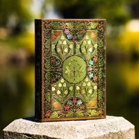 Retro notebook full color inner page illustration A5 student hardcover notepad plant pattern cover
