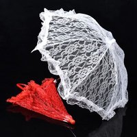 Elegant Lace Women's Lace Umbrellas Lolita Floral Patterns Wedding Decoration Props Hollowed Out Delicate Bride Prop Umbrella