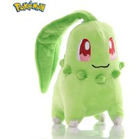 20cm Pokemon Chikorita Plush Toys Soft Stuffed Cartoon Chikorita Doll Kawaii Japan Anime Elf Plush Doll Birthday Gift For Kids