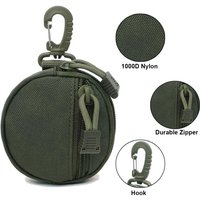 1000D New Outdoor Casual Men Coin Wallet Portable Mini Money Coin Pouch Keys Holder Waist Bag Round Small Case Zipper Wallet