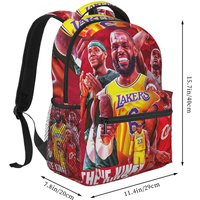 All Time LeBron James The King James Backpack Student Boys Girls BookBagSchool Bag Computer Shoulder Bags for Men Women