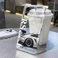 Cool Sports Car Transparent Phone Case For iPhone 17 Pro Max 16 15 Pro 14 13 Mini 12 11 XR XS 17Air 16 Plus Clear Bumper Cover