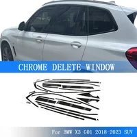 Glossy Black PVC Car Window Decorative Strip Sticker For BMW X3 G01 2018-2023 SUV Exterior Protection Accessory