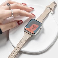 High quality Leather Strap for iwatch series Ultra 49mm 8 41mm 45mm 7 SE 654321 44mm Slimmer Loop for Apple Watch Band 42mm 40mm