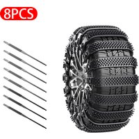 SEAMETAL 8pcs Anti-Skid Snow Chains Set Car Motorcycles Winter and Bad Terrain Wheels Anti-slip Emergency Tools Lockout Chains