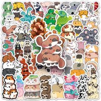 50-100PCS Cute Cartoon Stacking Animal Graffiti Stickers, Trending Decor Stickers for Water Cups, Notebooks, Luggage, Stationery