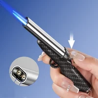 2024 Double Flame Gun Lighter Windproof Creative Double Jet Butane Gas Open Flame Mini Lighter Smoking Accessories Men's Gift