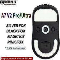 UnusualWaySports Mouse Skates Feet A7 V2 Pro Ultra Plus Cambered Surface PTFE Anti Collapse Magic Ice Pink Black Silver Fox