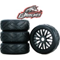 GWOLVES RC Buggy GT Truck Off-Road On-road Racing track High grip hot melt tire Tyre 17mm adapter wheels for 1/8 RC car parts