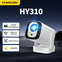 Magcubic HY310 4K HD Mini-Projektor mit Autofokus, 330 ANSI Lumen, 1080P, Android 11, Tragbares Heimkino mit 5W Lautsprecher, Air Mouse & Sprachsteuerung
