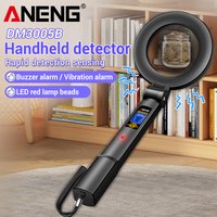 ANENG DM3005B handheld metal detector with sound, light, and vibration dual alarms can detect both iron and non-ferrous metals