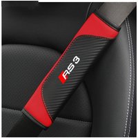 2Pcs Car Seat Belt Cover Shoulder Protection Pads For Audi RS3 Auto Interior Decoration Accessories