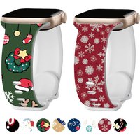 Christmas Bands for Apple Watch Band 46mm 40mm 41mm 42mm 44mm 45mm 49mm Silicone Sport Strap iWatch Ultra 11 9 8 7 SE 6 5 4 10