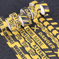 16 Rolls Caution Warning Washi Tape Safety Pattern Decorative Sticker For DIY Crafts Journal Planner Scrapbooking Stationery