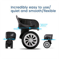 ABRT-4 Pack Replacement Luggage Suitcase Spinner Wheels Universal Swivel Wheel Suitcase Spinner Wheels For Luggage