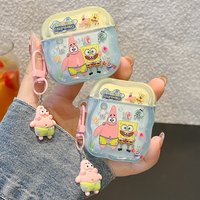 Cute Girls only Gift List Earphone Cover For SpongeBob Anti-Drop Quality Protective Case Cartoon For Airpods 4/2/3/Pro2/Pro3