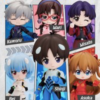 New BLOKEES Q Story Neon Genesis Evangelion Miracle Connection Blind Box Figurine Movable Model Collection Toys Desktop Decor