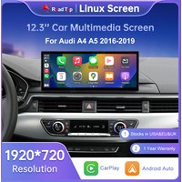 Road Top 12.3' Wireless CarPlay Android Auto Screen For Audi A4 A5 2016-2019 Airplay Multimedia Car Radio Player