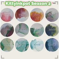 KittyInkpot ink,season 2, Pen Ink Gradient Layer Sheen Ink 5/35ml