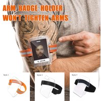 PVC Waterproof Card Cover Elastic Card Bag Adjustable Arm ID Badge Convenient Wristband Armband Reflective ID Card Holder New
