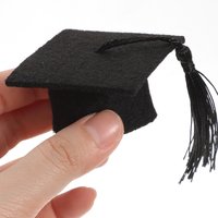 4Pcs Mini Graduation Caps Felt Doctoral Hat Bottle Covers Tassel Wine Bottle Toppers Graduation Party Supplies