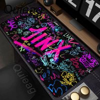 XXL Speed Mouse Pad Gamer PC Computer Large 900x400 Desk Mat Keyboard Anime Rug Gaming Accessories Jinx Mousepad Carpet For LOL