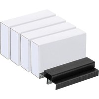 4000Pcs/4Pack Metal Staples Standard Stapler Staples 26/6 Binding Machine School Supplies Accessories 1/4Inch Long Staples Black