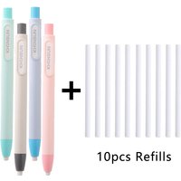 Pen Shape Press Type Pencil Eraser Replaceable Core Sketching Painting School Writing Erase Supplies Stationery Gifts
