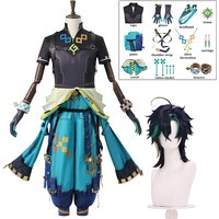 Kinich Cosplay Genshin Impact Cosplay Kostüm Perücke Turnfire Jagd Anzug Männer Frauen Halloween Party Comic Con Rollenspiel Outfits