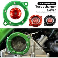 For Kawasaki ZH2 Z H2 2020-2024 2025 2026 Motorcycle Modified Transparent Turbocharger Cover Kit CNC Engine Cover Accessories