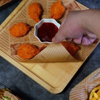 Printed Oil Resistant Paper Sandwich Pad Paper French Fries Fried Chicken Oil Absorbing Paper Meat Wrapping Roll Paper