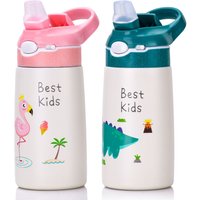 400ML Children Thermos Water Bottle Kids Thermos Mug Baby Duck Billed Straw 316 Stainless Steel Vacuum Flasks Tumbler Thermo Cup