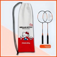 Cute Hello Kitty 50th Anniversary Badminton Racquet Drawstring Storage Bag Cartoon Sports and Leisure Storage Bag Holiday Gift