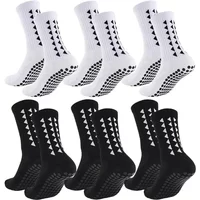 AliExpress NONE 6Pairs Unisex Football Grip Socks Towel Bottom Sport Rugby Soccer Cycling Running Exercise Athletic Socks
