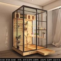 Bird cage extra large king parrot Xuanfeng luxury villa transparent ecological outdoor peacock bird cage household