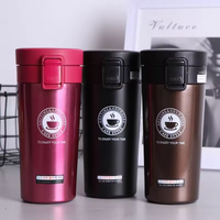 Coffee Cup Stainless Steel Bouncing Cup Car Thermal Cup Outdoor Vacuum Flask Keeps Cold and Heat Thermal Bottle Mug 380/500ML