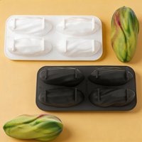 4 Cavity Pistachio Mousse Cake Silicone Mold Chocolate Dessert Pudding Baking Mold DIY Squishy & Handmade Candle Mold
