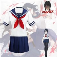 Hot Sale Game Ayano Aishi Cosplay Costume Yandere Simulator Sailor Suit High School JK Uniform Party Outfit In Stock