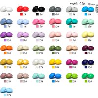 50pcs Silicone Lentil Beads BPA Free Baby Teething Beads Nursing Bracelet Tiny Rod Baby Teether Accessory
